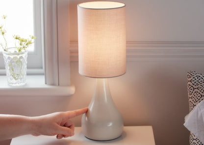 GoodHome Tertrez bordlampe 1-punkts E14 grå