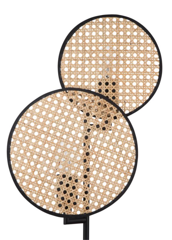 Bordlampe Tonkin 2-Punkts E27 Rattan Sort 56,5 cm