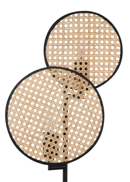 Bordlampe Tonkin 2-Punkts E27 Rattan Sort 56,5 cm