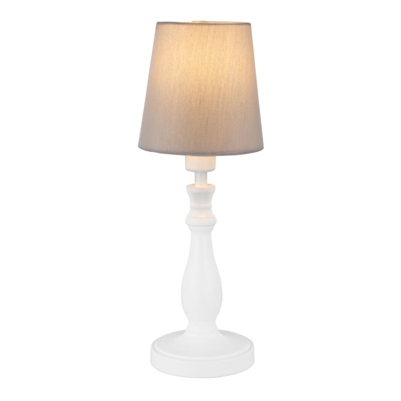 GoodHome Tulou bordlampe 1-punkts E14 hvid