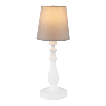 GoodHome Tulou bordlampe 1-punkts E14 hvid