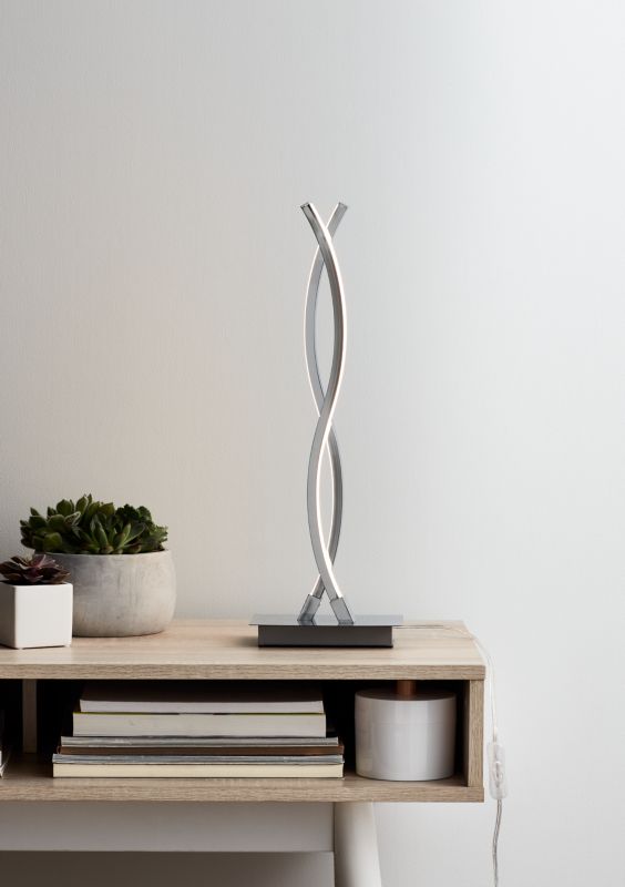 GoodHome Alani 2-punkts LED bordlampe i sølv