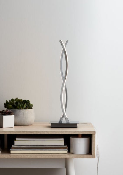 GoodHome Alani 2-punkts LED bordlampe i sølv
