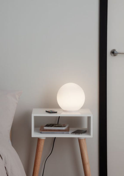 GoodHome Baoule LED-bordlampe i hvid med RGB-farveskift