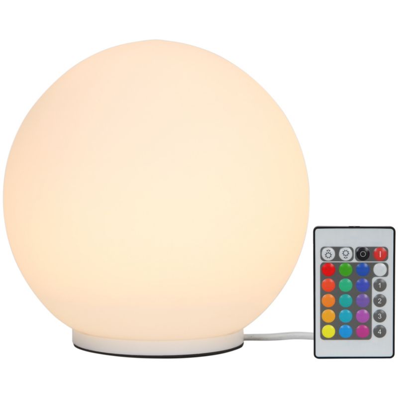 GoodHome Baoule LED-bordlampe i hvid med RGB-farveskift