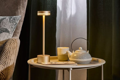 Bordlampe LED Talia CCT USB 31,5 cm Guld