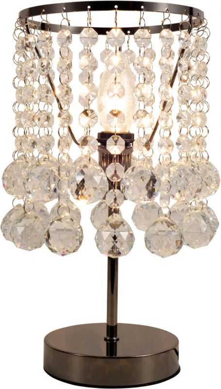 Bordlampe London Crystal 1-punkt E14 Sort