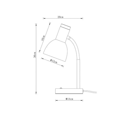 Bordlampe Senza 1 x E27 Hvid