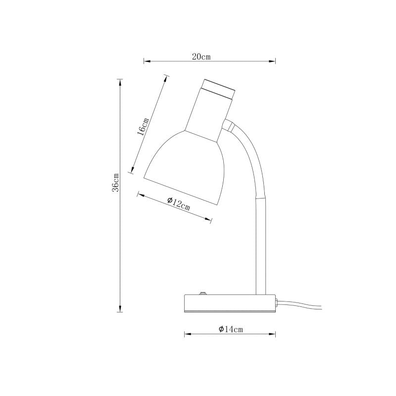 Bordlampe Senza 1 x E27 Sort