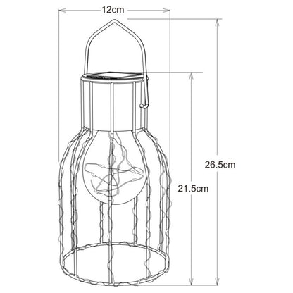 Solarbordslampe Cage Copper Sort 5059340330914