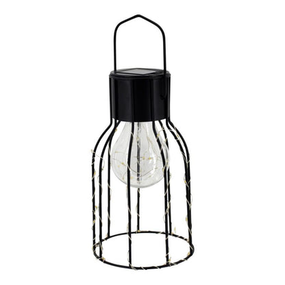 Solarbordslampe Cage Copper Sort 5059340330914