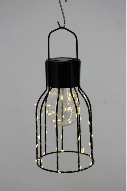 Solarbordslampe Cage Copper Sort 5059340330914