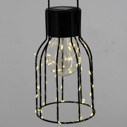 Solarbordslampe Cage Copper Sort 5059340330914