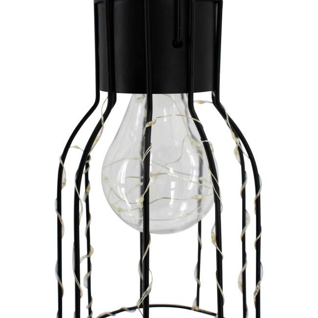 Solarbordslampe Cage Copper Sort 5059340330914