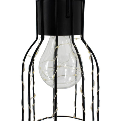 Solarbordslampe Cage Copper Sort 5059340330914