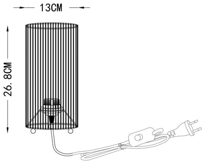 Bordlampe Tensa 1 x E27 26 cm Brun