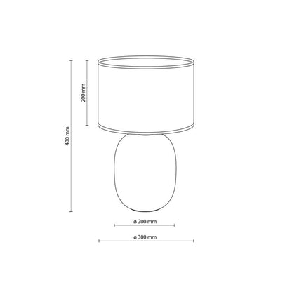 Bordlampe TK Lighting Melody 1 x E27 topaz