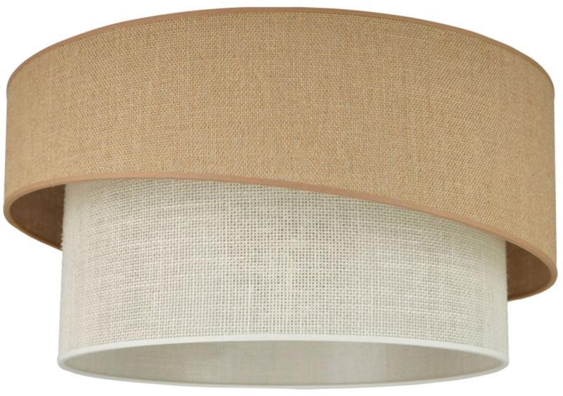 Loftslampe Duolla Shine 1-punkts E27 Jute/Hvid Jute