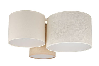 Loftslampe Duolla Spider 3-punkts E27 Beige/Jute