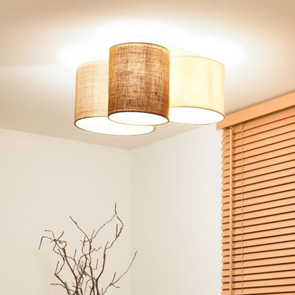 Loftslampe Duolla Spider 3-punkts E27 Beige/Jute
