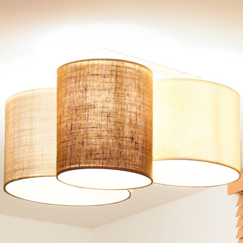 Loftslampe Duolla Spider 3-punkts E27 Beige/Jute