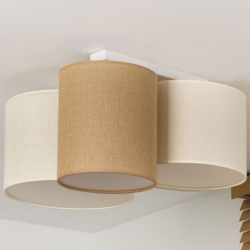 Loftslampe Duolla Spider 3-punkts E27 Beige/Jute