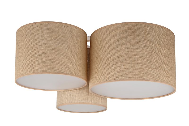 Loftslampe Duolla Spider 3-Punkts E27 Naturlig Jute 5905317600361