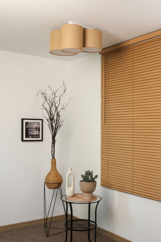Loftslampe Duolla Spider 3-Punkts E27 Naturlig Jute 5905317600361