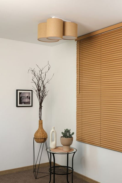 Loftslampe Duolla Spider 3-Punkts E27 Naturlig Jute 5905317600361