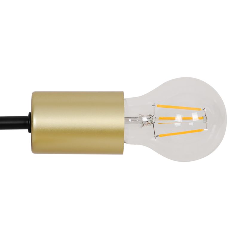 Loftslampe 6 x E27 Sort Guld