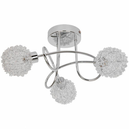 Loftslampe Caelus 3 x G9 Krom