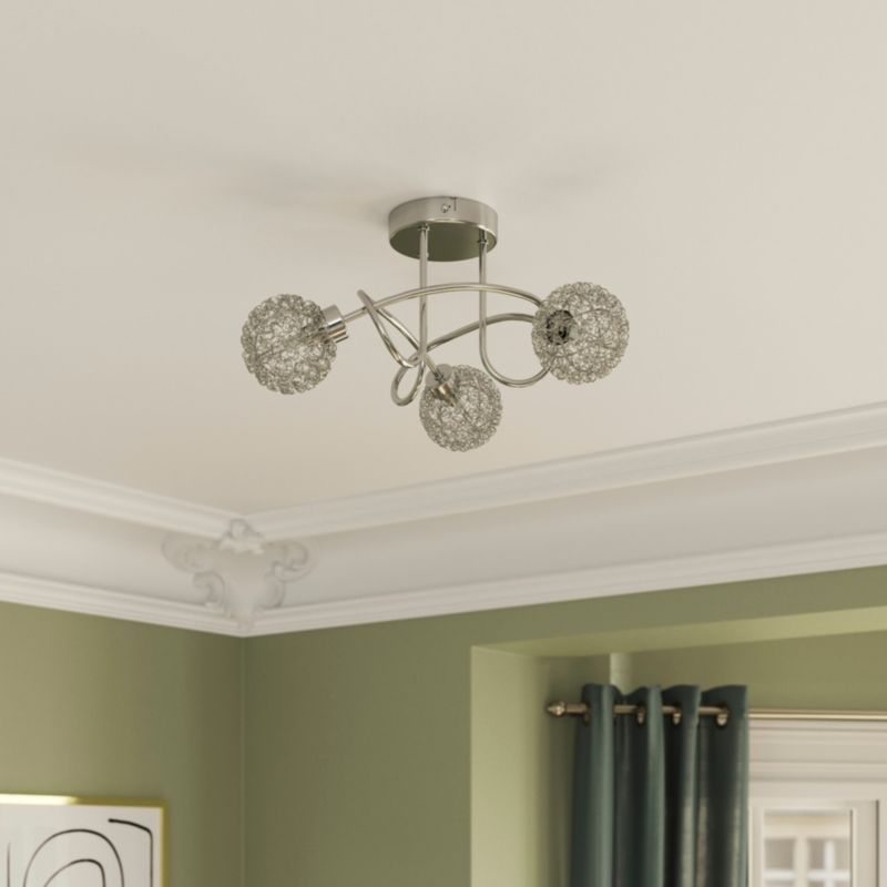 Loftslampe Caelus 3 x G9 Krom