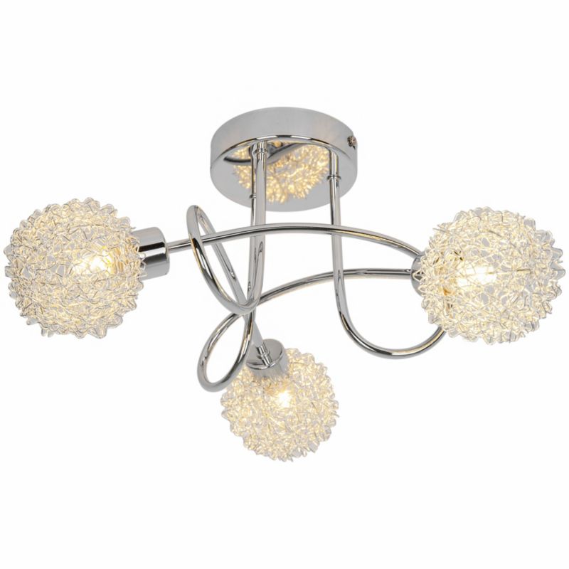 Loftslampe Caelus 3 x G9 Krom