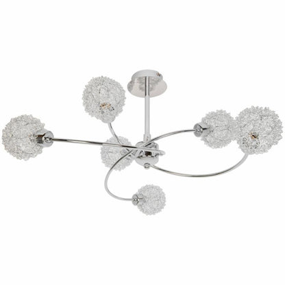 Loftslampe Caelus 6 x G9 Krom