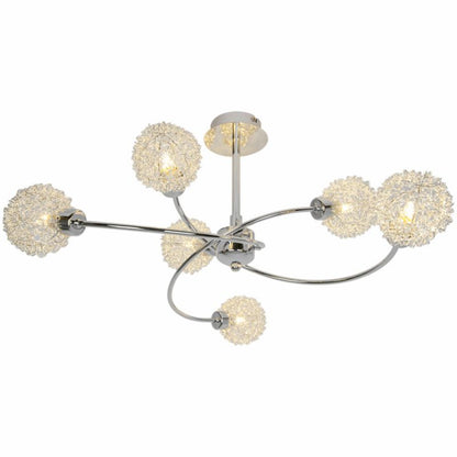 Loftslampe Caelus 6 x G9 Krom