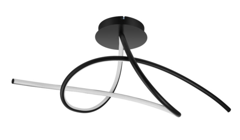 Loftslampe Cleve 3500 lm 3000 K Sort