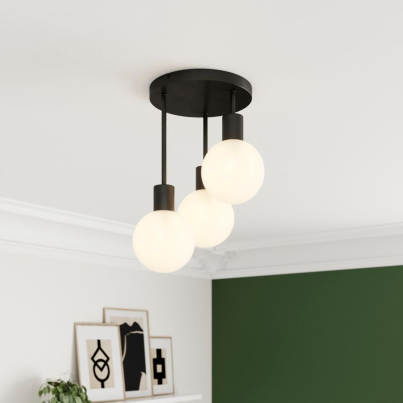 Loftslampe Lognes 3-Punkts E14 Sort Mat
