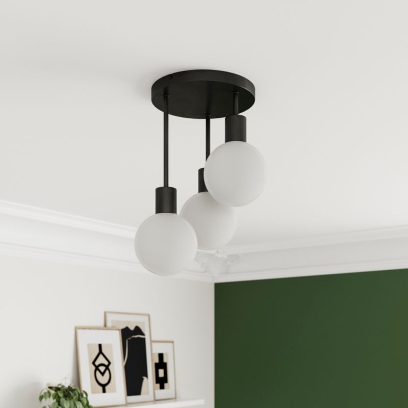 Loftslampe Lognes 3-Punkts E14 Sort Mat