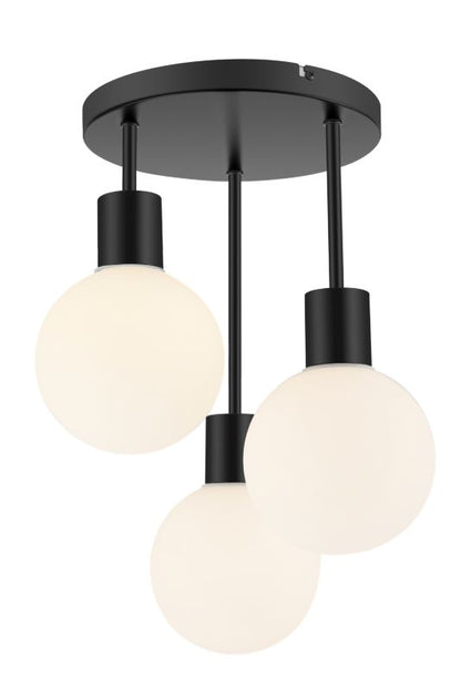 Loftslampe Lognes 3-Punkts E14 Sort Mat