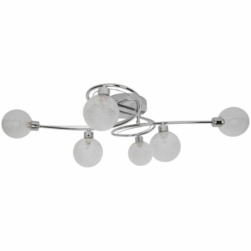 Loftslampe Onnes 6 x G9 Krom 220x845x510 mm