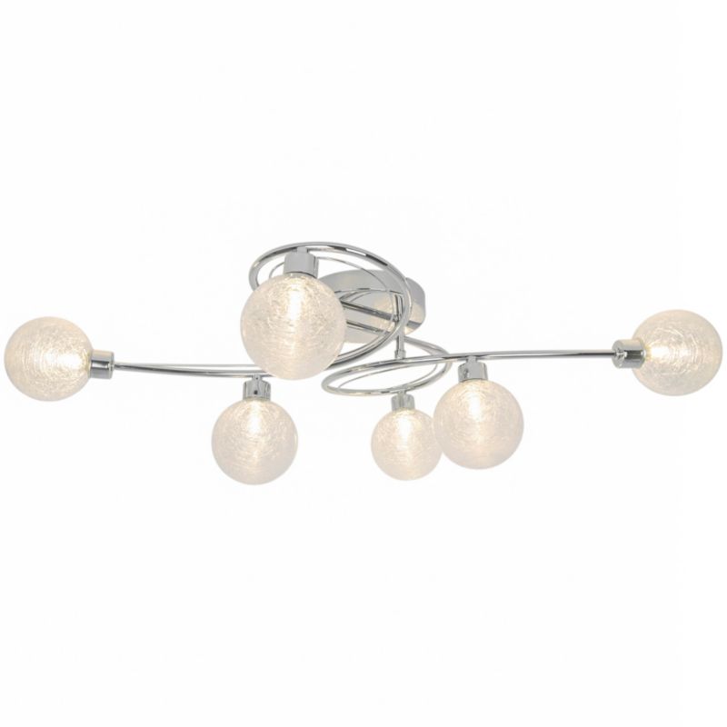 Loftslampe Onnes 6 x G9 Krom 220x845x510 mm
