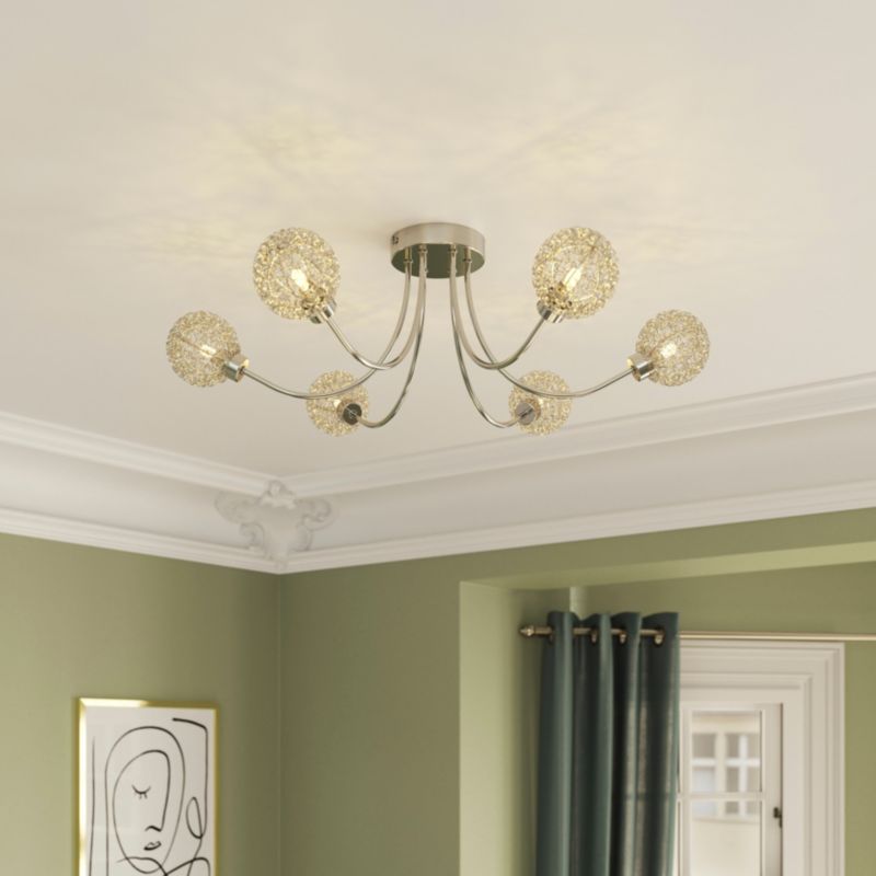 Loftslampe Phaidros 6-Punkts G9 Krom