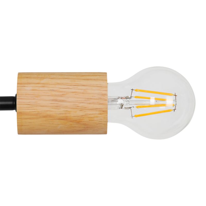 Loftslampe Stellata 6 x E27 Sort Træ