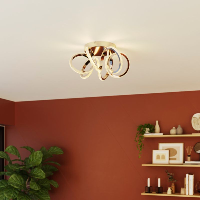 GoodHome Darien LED loftlampe 2400 lm 3000 K krom DIM