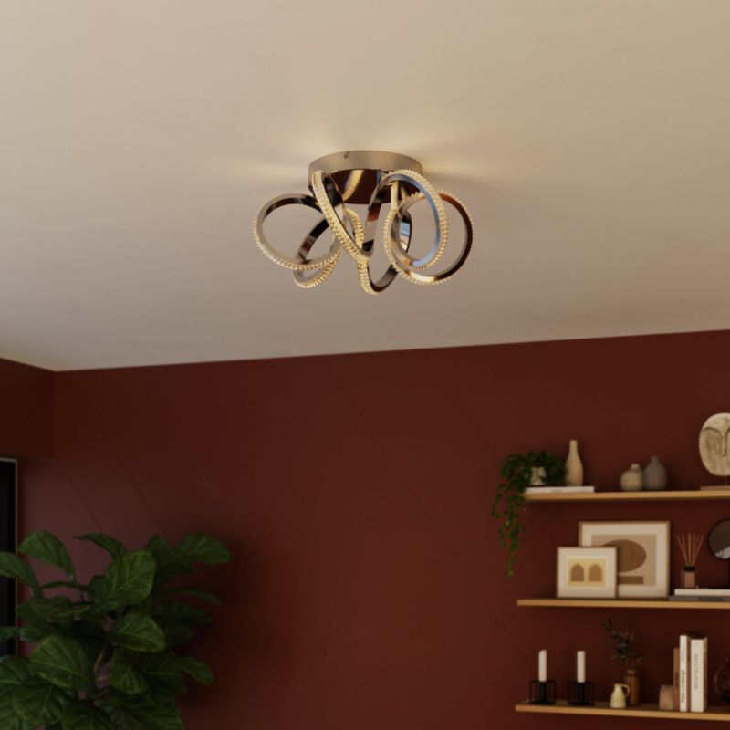 GoodHome Darien LED loftlampe 2400 lm 3000 K krom DIM