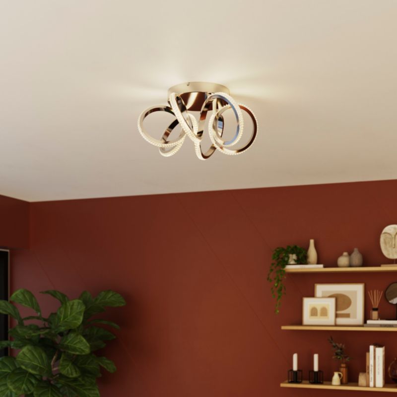 GoodHome Darien LED loftlampe 2400 lm 3000 K krom DIM