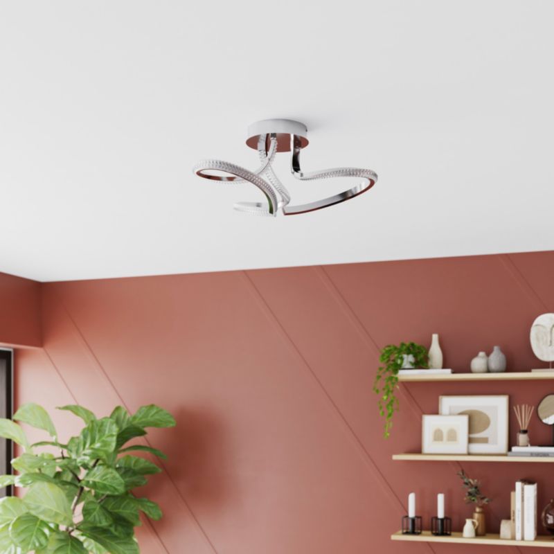 LED-loftlampe Darien 2550 lm 3000 K Krom Dæmpbar