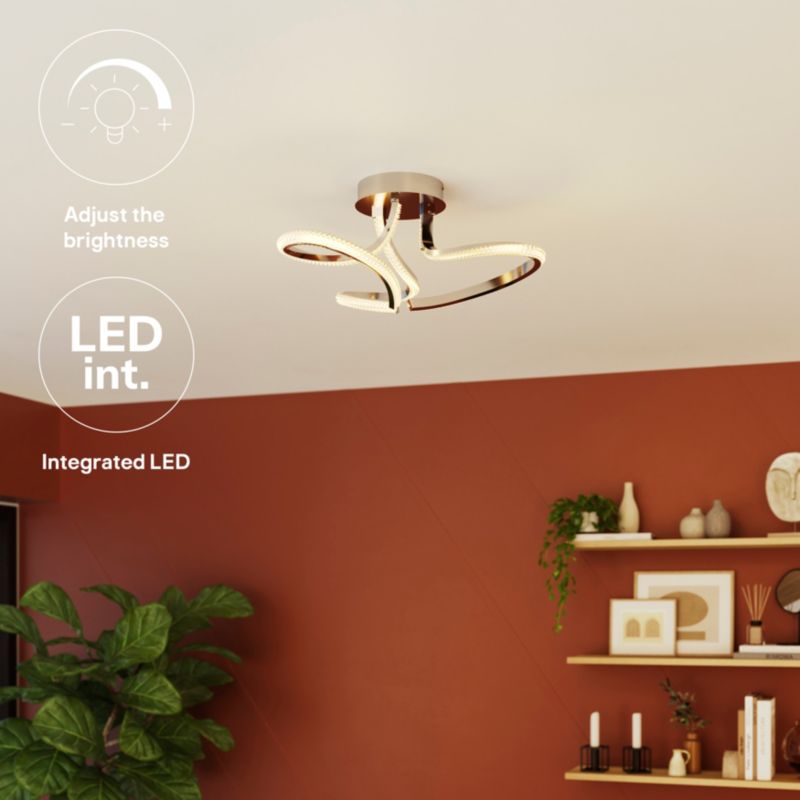 LED-loftlampe Darien 2550 lm 3000 K Krom Dæmpbar