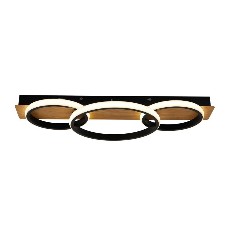 LED-loftlampe Rowena 18W Sort