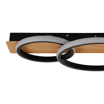 LED-loftlampe Rowena 18W Sort